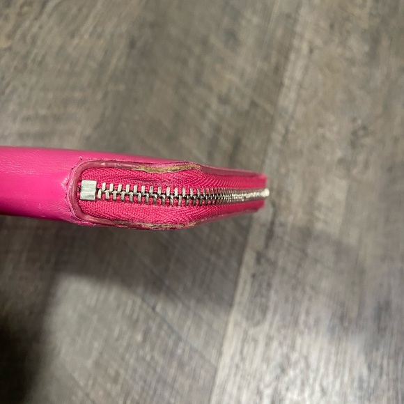 CELINE Zip Around Pink Leather Wallet - Picture 9 of 12